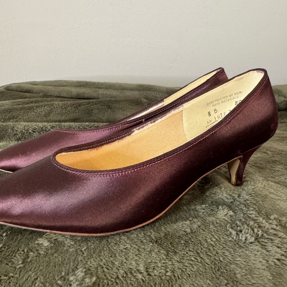 Robin Elliott Burgundy Sequin Cocktail Dress with Matching Shawl & Shoes Size 10 - Picture 12 of 14